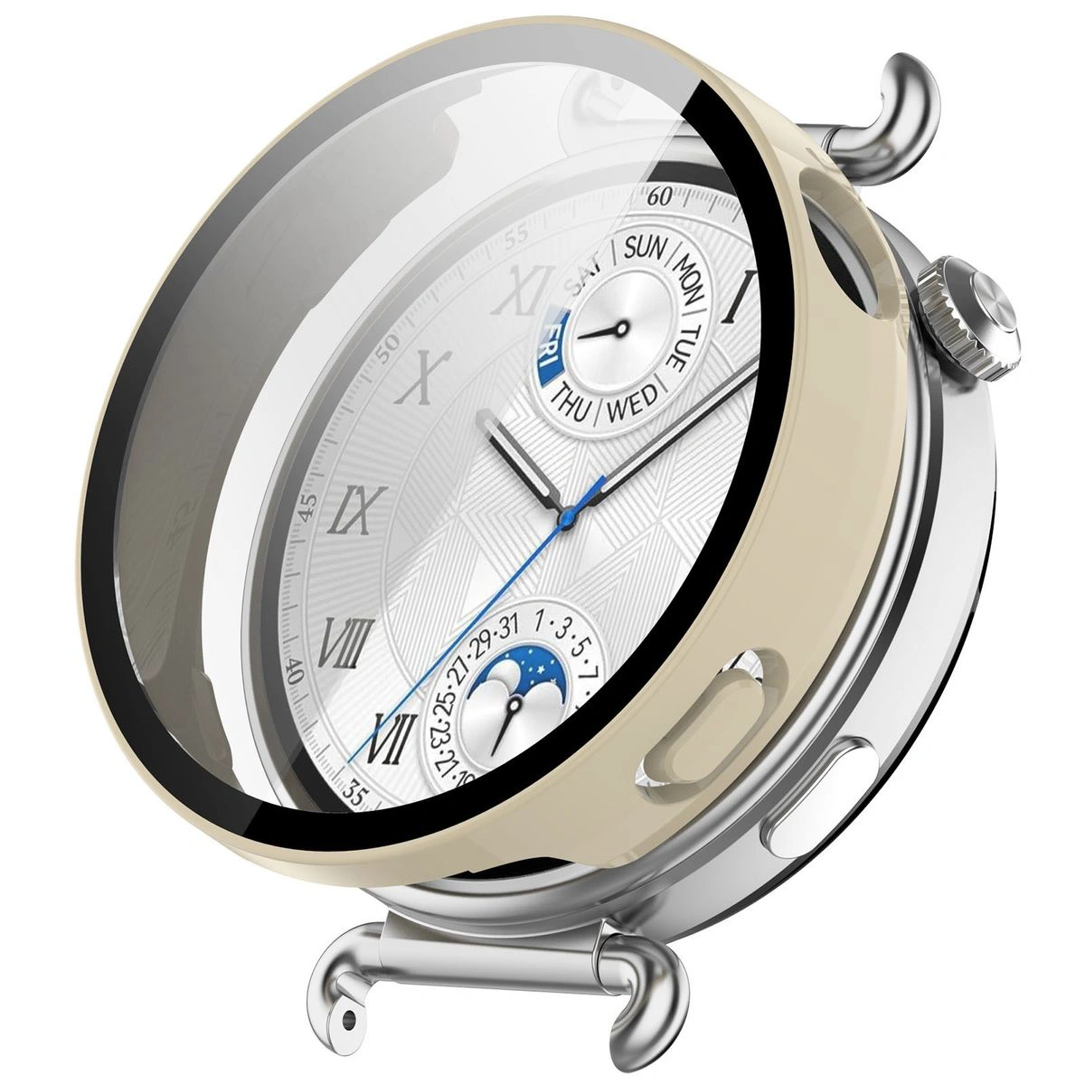Wizualizacja nakładania etui Bizon Case Watch Adamo do Huawei Watch GT6 41 mm